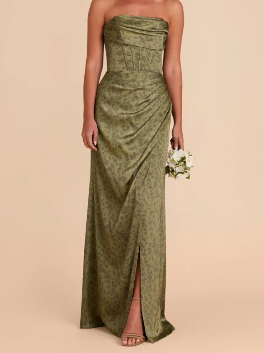 Birdy Grey Carrie Dress Matte Satin Bright Martini Dreamy Floral - US MEDIUM